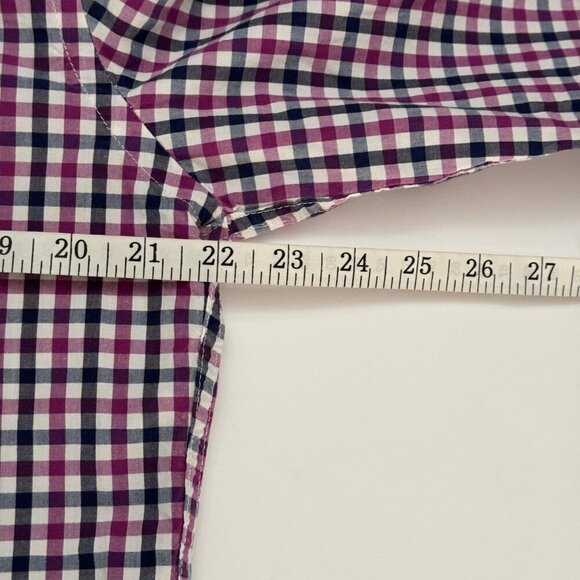 Tailored by J. Crew Factory Plaid Slim Button Down Shirt Business Casual Men's L - Picture 6 of 7